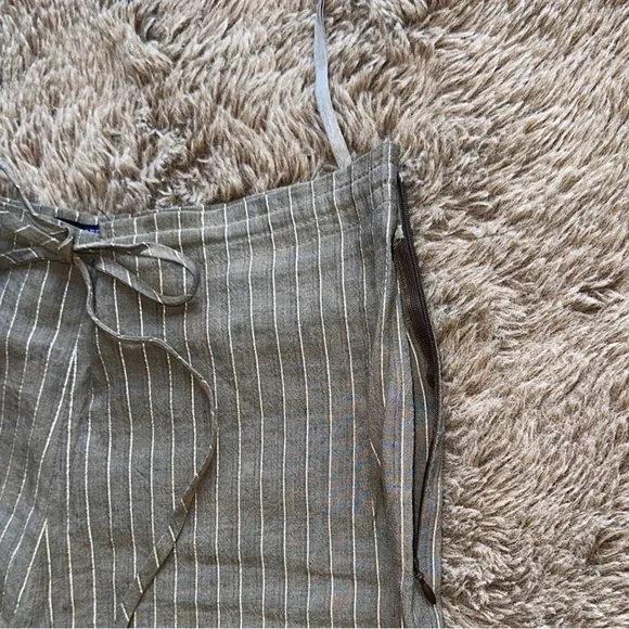 Vintage Burberry Wide Leg Lenin Trousers - Picture 11 of 15